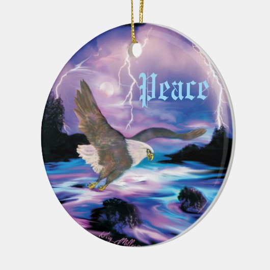 Bald Eagle Ceramic Ornament (Links)
