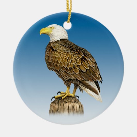 Bald Eagle Ceramic Ornament (Voorkant)