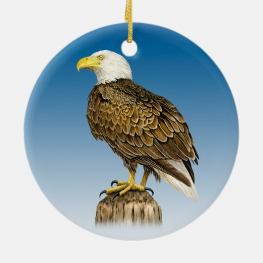Bald Eagle Ceramic Ornament (Achterkant)