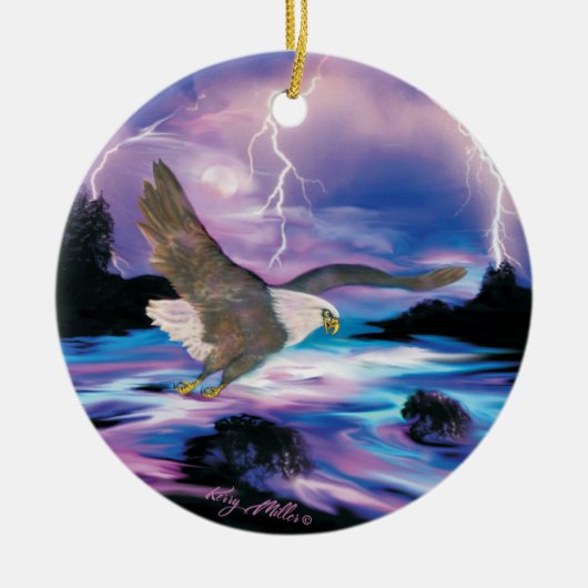 Bald Eagle Ceramic Ornament (Voorkant)