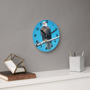 Bald Eagle Clock Ronde Klok