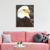 Bald Eagle Closeup Canvas Afdruk (Insitu (Woonkamer))