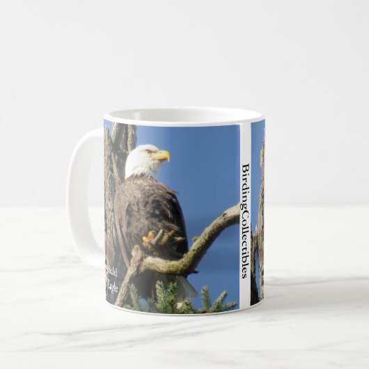 Bald Eagle Coffee Mok door BirdingCollectibles (Voorkant links)