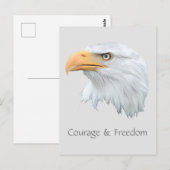 Bald Eagle Courage & Freedom aanpasbaar Briefkaart (Voorkant / Achterkant)