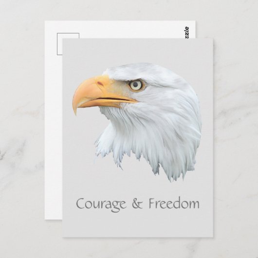 Bald Eagle Courage & Freedom aanpasbaar Briefkaart (Voorkant / Achterkant)