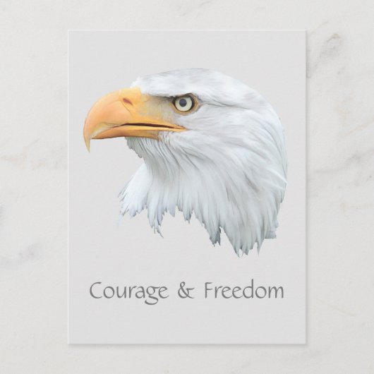 Bald Eagle Courage & Freedom aanpasbaar Briefkaart (Voorkant)