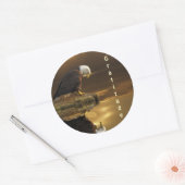 Bald Eagle DANKBAARHEID Serie Ronde Sticker (Envelop)