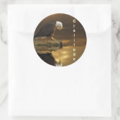 Bald Eagle DANKBAARHEID Serie Ronde Sticker (Tas)
