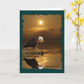 Bald Eagle Dankbaarheid Wildlife Wenskaart Kaart (Gele Bloem)
