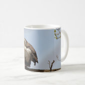 Bald Eagle (de vogel die de vogel geeft) Koffiemok (Voorkant rechts)