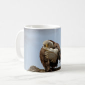Bald Eagle (de vogel die de vogel geeft) Koffiemok (Voorkant links)