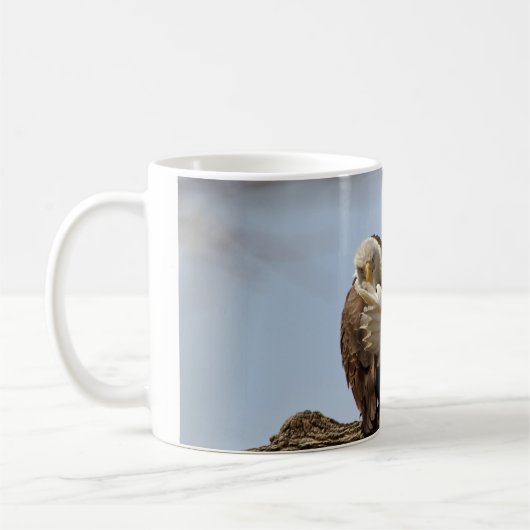 Bald Eagle (de vogel die de vogel geeft) Koffiemok (Links)