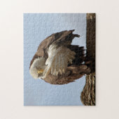 Bald Eagle (de vogel die de vogel geeft) Legpuzzel (Verticaal)