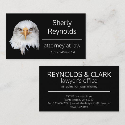 Bald Eagle die aanpasbaar is Visitekaartje (Voorkant / Achterkant)