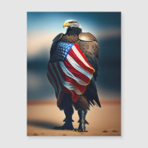 Bald Eagle die Armor zwaait met een Amerikaanse vl