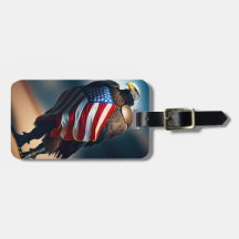 Bald Eagle die Armor zwaait met een Amerikaanse vl