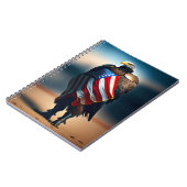 Bald Eagle die Armor zwaait met een Amerikaanse vl Notitieboek (Linkerzijde)
