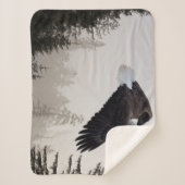 Bald Eagle die door de mist trekt Sherpa Deken (Voorkant)