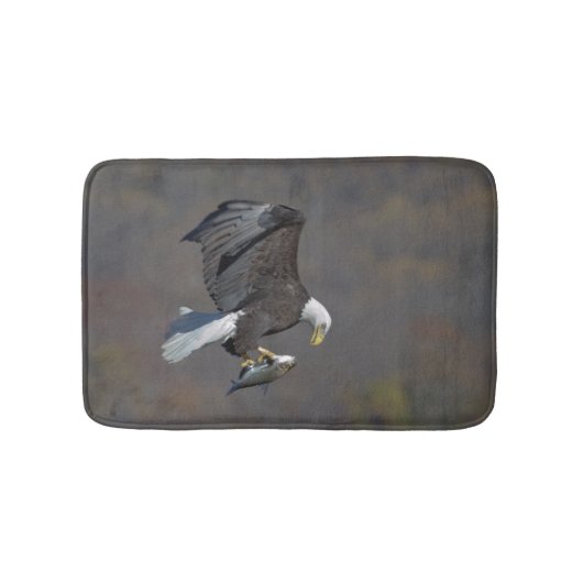 Bald Eagle die naar een vis staart Badmat (Voorkant)