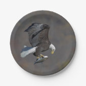 Bald Eagle die naar een vis staart Papieren Bordje (Voorkant)