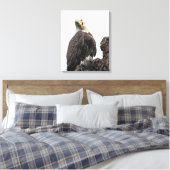 Bald Eagle die naar je kijkt Canvas Afdruk (Insitu (Slaapkamer))