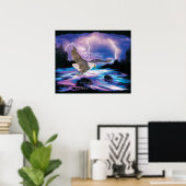 Bald Eagle die over het Poster loopt (Thuiskantoor)