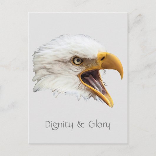 Bald Eagle Dignity & Glory aanpasbaar Briefkaart (Voorkant)