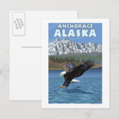 Bald Eagle Diving - Anchorage, Alaska Briefkaart (Voorkant / Achterkant)