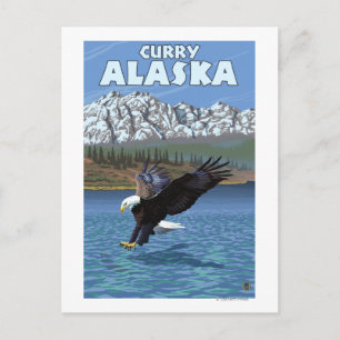 Bald Eagle Diving - Curry, Alaska Briefkaart