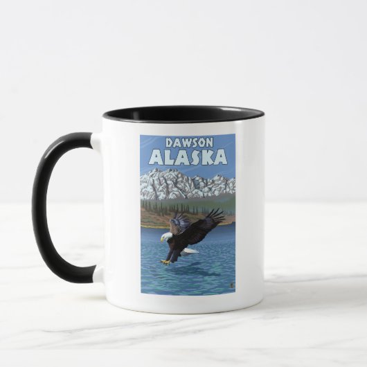 Bald Eagle Diving - Dawson, Alaska Mok (Links)
