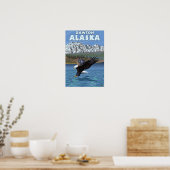 Bald Eagle Diving - Dawson, Alaska Poster (Keuken)