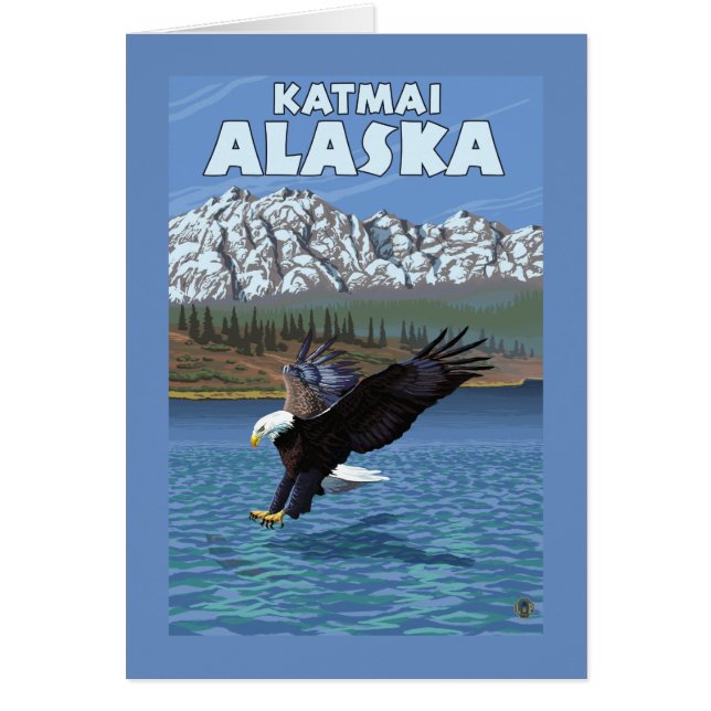 Bald Eagle Diving - Katmai, Alaska (Voorkant)