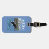 Bald Eagle Diving - Katmai, Alaska Bagagelabel (Voorkant horizontaal)