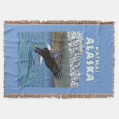 Bald Eagle Diving - Katmai, Alaska Deken (Voorkant)