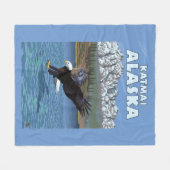 Bald Eagle Diving - Katmai, Alaska Fleece Deken (Voorkant (Horizontaal))