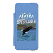 Bald Eagle Diving - Katmai, Alaska Incipio iPhone Portemonnee Hoesje (Voorkant Agenda)