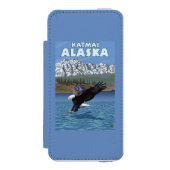 Bald Eagle Diving - Katmai, Alaska Incipio iPhone Portemonnee Hoesje (Voorkant Agenda)