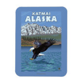 Bald Eagle Diving - Katmai, Alaska Magneet (Verticaal)