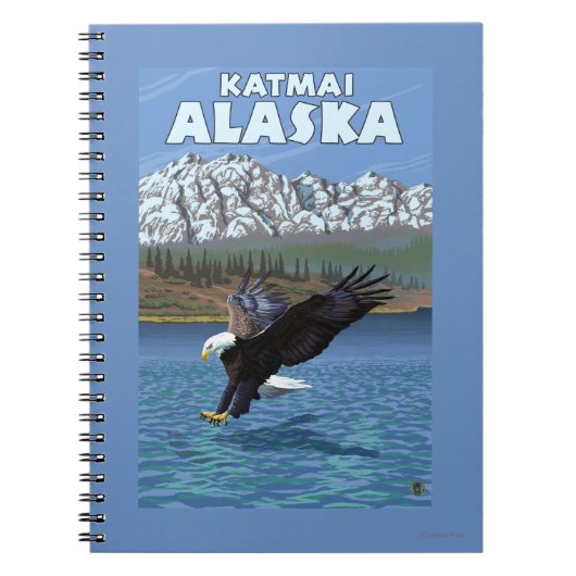 Bald Eagle Diving - Katmai, Alaska Notitieboek (Voorkant)