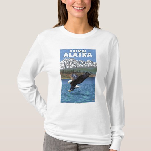Bald Eagle Diving - Katmai, Alaska T-shirt (Voorkant)