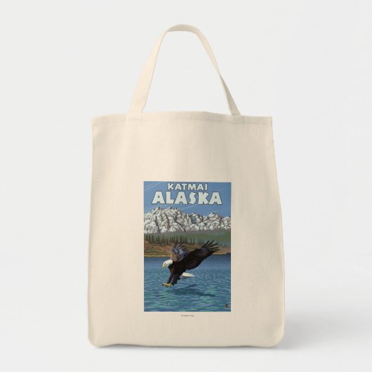 Bald Eagle Diving - Katmai, Alaska Tote Bag (Voorkant)