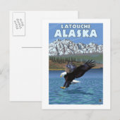 Bald Eagle Diving - Latouche, Alaska Briefkaart (Voorkant / Achterkant)