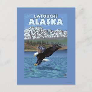 Bald Eagle Diving - Latouche, Alaska Briefkaart
