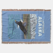 Bald Eagle Diving - Latouche, Alaska Deken (Voorkant)