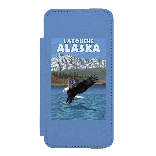 Bald Eagle Diving - Latouche, Alaska Incipio iPhone Portemonnee Hoesje (Voorkant Agenda)