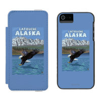 Bald Eagle Diving - Latouche, Alaska