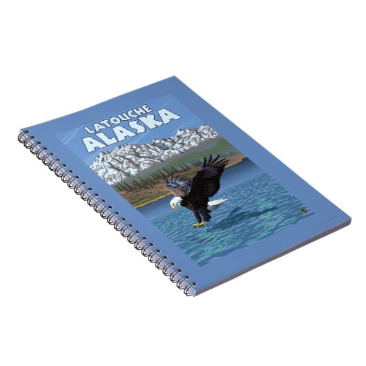 Bald Eagle Diving - Latouche, Alaska Notitieboek (Rechterzijde)