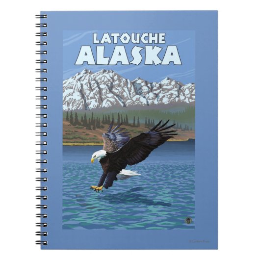 Bald Eagle Diving - Latouche, Alaska Notitieboek (Voorkant)