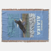 Bald Eagle Diving - Seward, Alaska Deken (Voorkant)