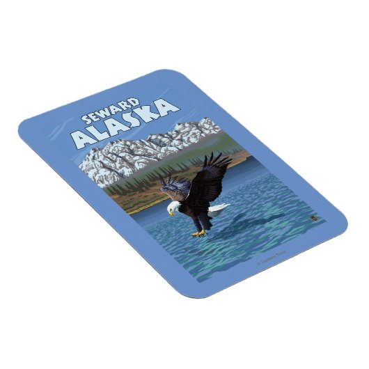 Bald Eagle Diving - Seward, Alaska Magneet (Rechterzijde)